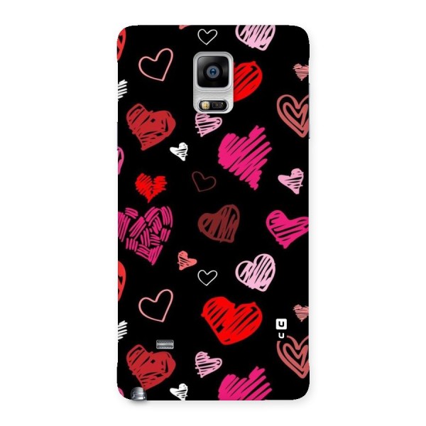 Hearts Art Pattern Back Case for Galaxy Note 4