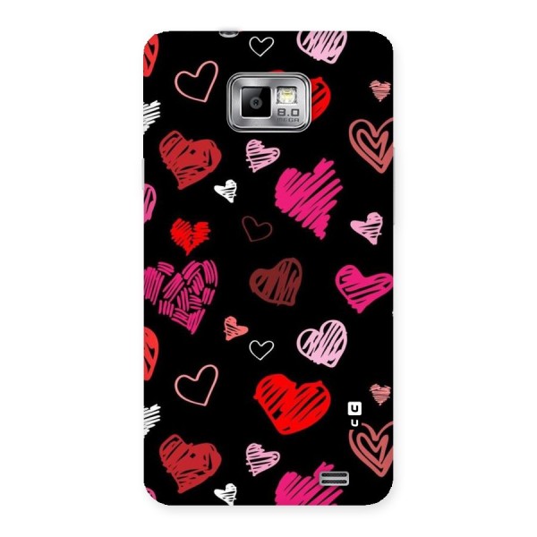 Hearts Art Pattern Back Case for Galaxy S2