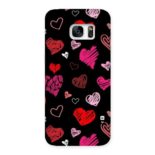 Hearts Art Pattern Back Case for Galaxy S7 Edge