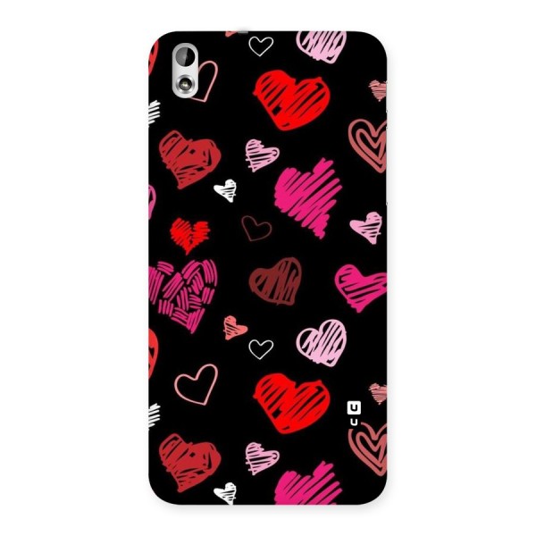 Hearts Art Pattern Back Case for HTC Desire 816