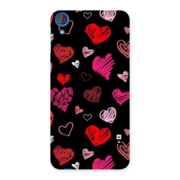Hearts Art Pattern Back Case for HTC Desire 820s