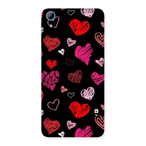 Hearts Art Pattern Back Case for HTC Desire 826