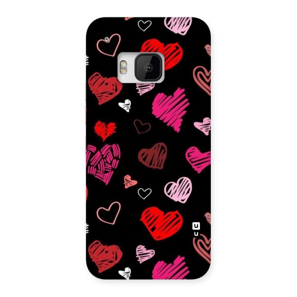 Hearts Art Pattern Back Case for HTC One M9