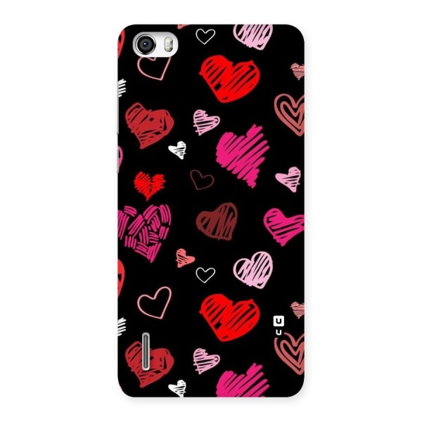 Hearts Art Pattern Back Case for Honor 6