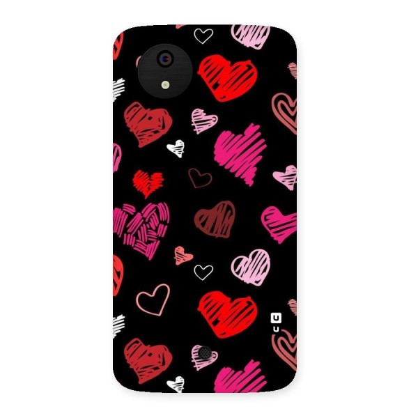 Hearts Art Pattern Back Case for Micromax Canvas A1