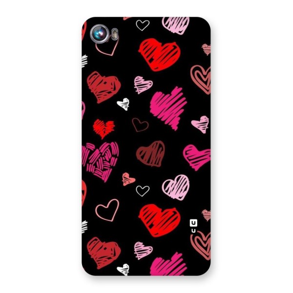 Hearts Art Pattern Back Case for Micromax Canvas Fire 4 A107