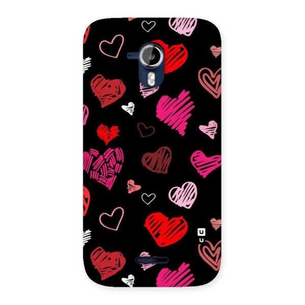 Hearts Art Pattern Back Case for Micromax Canvas Magnus A117