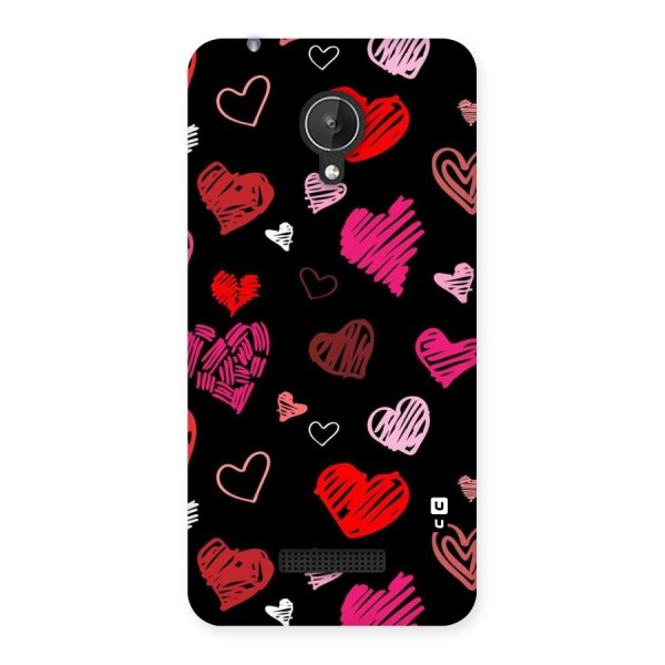 Hearts Art Pattern Back Case for Micromax Canvas Spark Q380