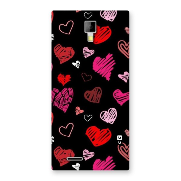 Hearts Art Pattern Back Case for Micromax Canvas Xpress A99