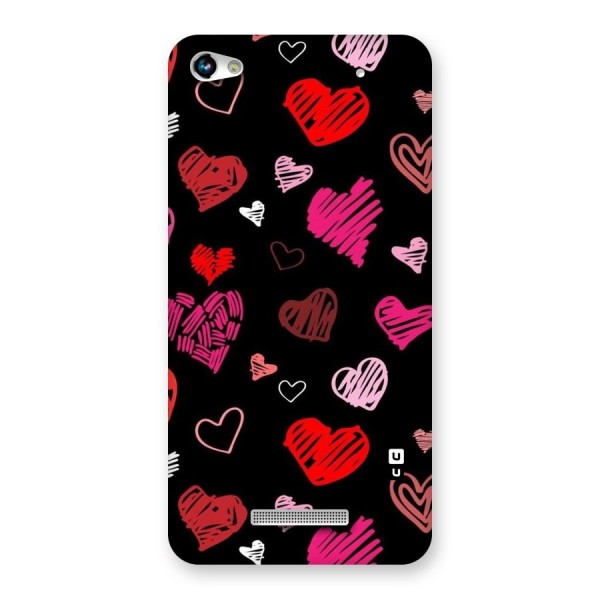 Hearts Art Pattern Back Case for Micromax Hue 2