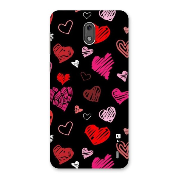 Hearts Art Pattern Back Case for Nokia 2