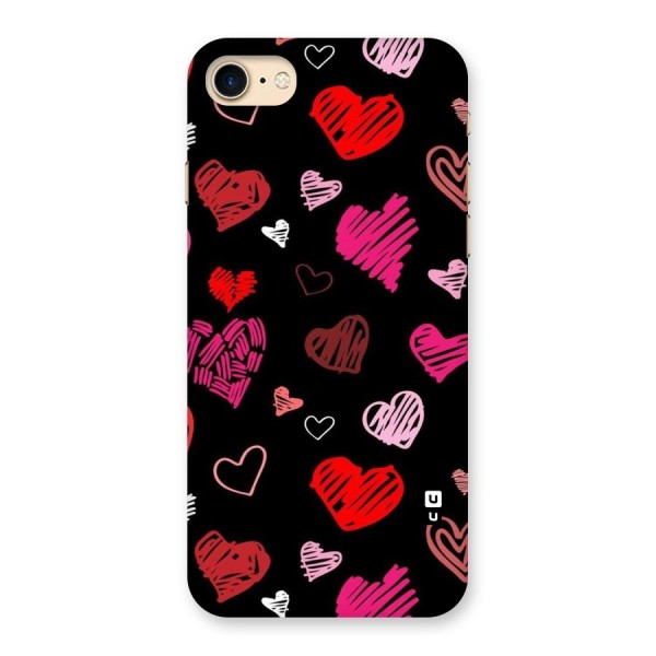 Hearts Art Pattern Back Case for iPhone 7