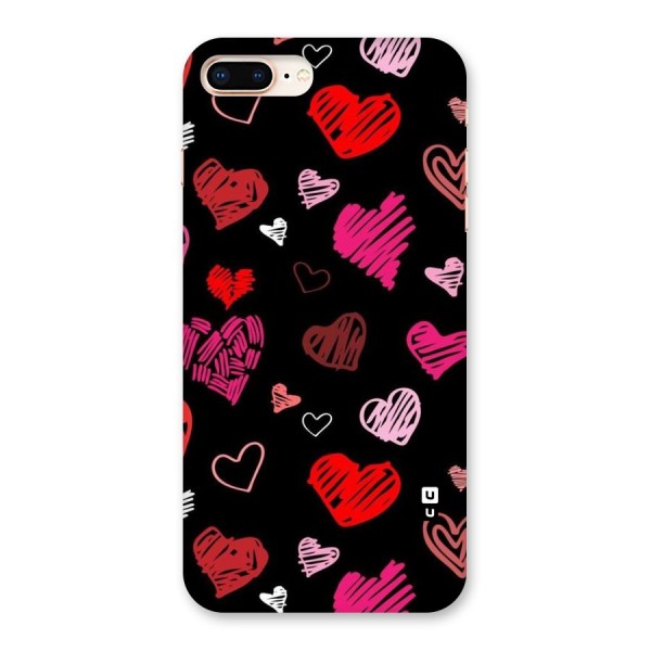 Hearts Art Pattern Back Case for iPhone 8 Plus