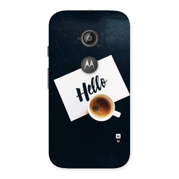 Hello Coffee Back Case for Moto E 2nd Gen