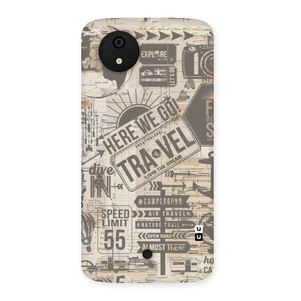 Here We Travel Back Case for Micromax Canvas A1