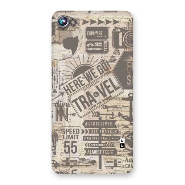 Here We Travel Back Case for Micromax Canvas Fire 4 A107