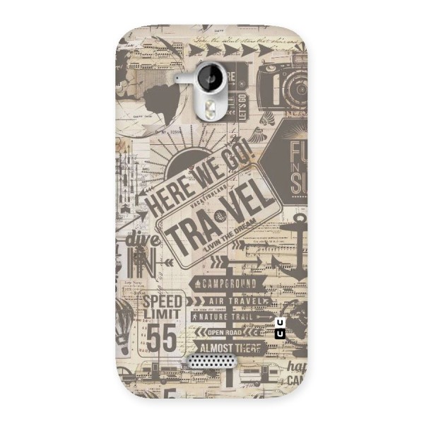 Here We Travel Back Case for Micromax Canvas HD A116