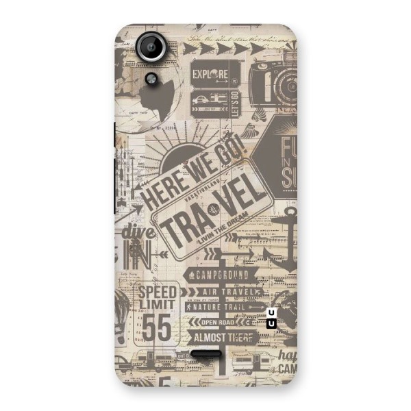 Here We Travel Back Case for Micromax Canvas Selfie Lens Q345