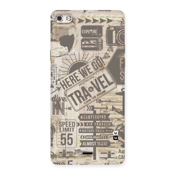 Here We Travel Back Case for Micromax Canvas Silver 5