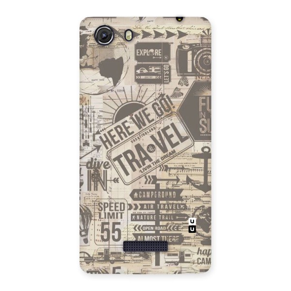 Here We Travel Back Case for Micromax Unite 3