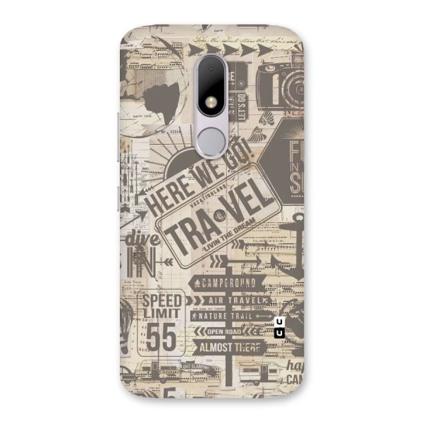 Here We Travel Back Case for Moto M
