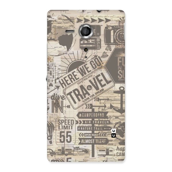 Here We Travel Back Case for Sony Xperia SP