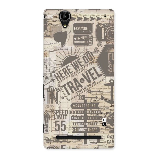 Here We Travel Back Case for Sony Xperia T2