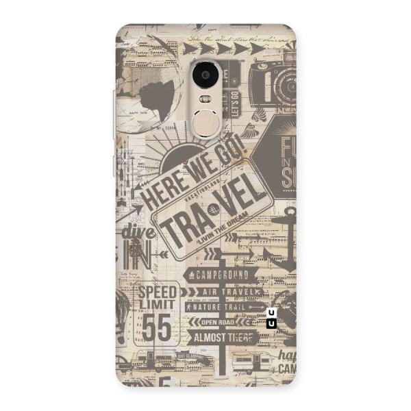 Here We Travel Back Case for Xiaomi Redmi Note 4