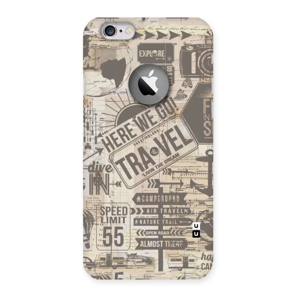 Here We Travel Back Case for iPhone 6 Logo Cut