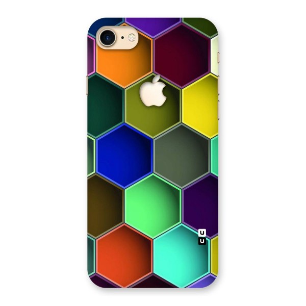 Hexagonal Palette Back Case for iPhone 7 Apple Cut