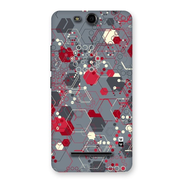 Hexagons Pattern Back Case for Micromax Canvas Juice 3 Q392