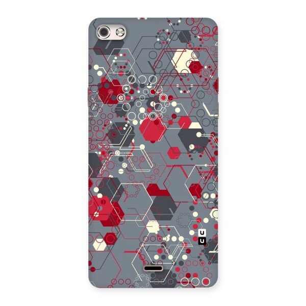 Hexagons Pattern Back Case for Micromax Canvas Silver 5
