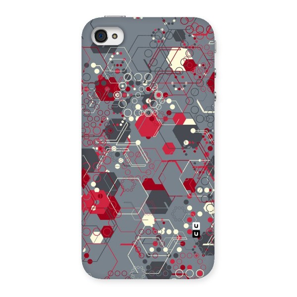 Hexagons Pattern Back Case for iPhone 4 4s