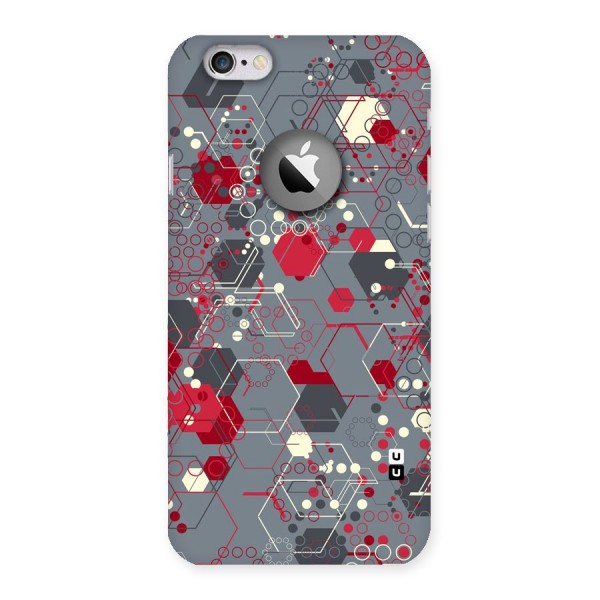 Hexagons Pattern Back Case for iPhone 6 Logo Cut