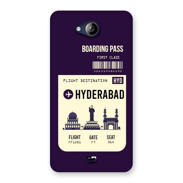 Hyderabad Boarding Pass Back Case for Canvas Play Q355