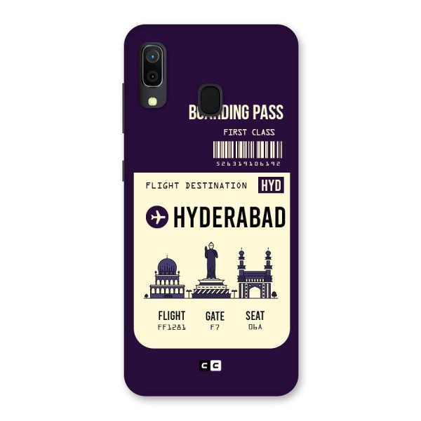 Hyderabad Boarding Pass Back Case for Galaxy A20