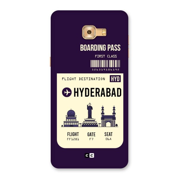 Hyderabad Boarding Pass Back Case for Galaxy C9 Pro