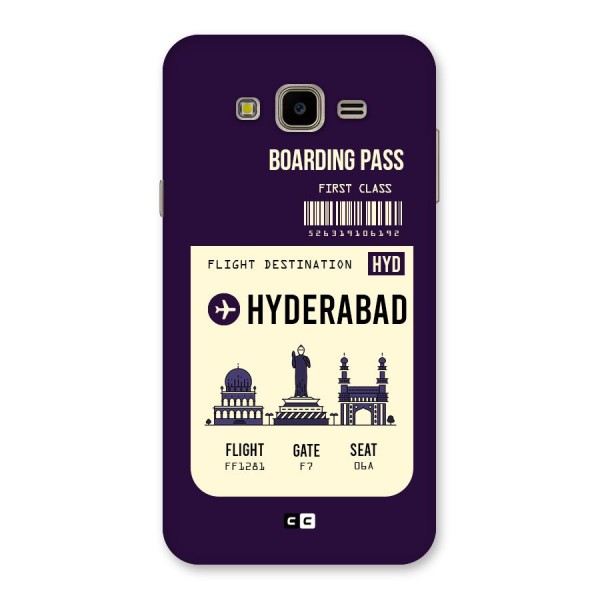 Hyderabad Boarding Pass Back Case for Galaxy J7 Nxt