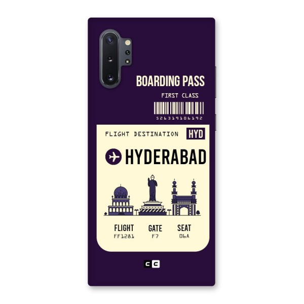 Hyderabad Boarding Pass Back Case for Galaxy Note 10 Plus
