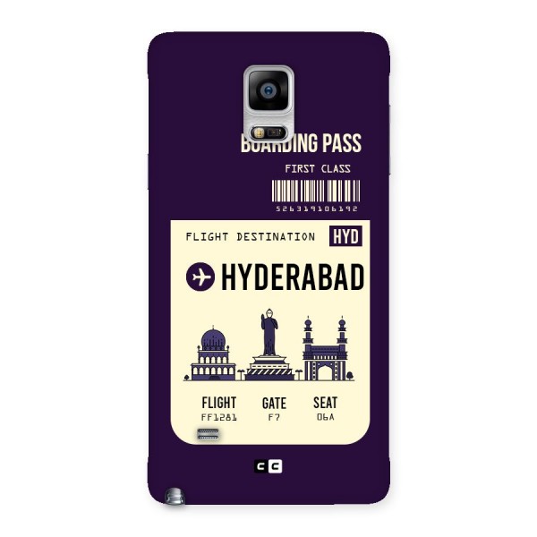 Hyderabad Boarding Pass Back Case for Galaxy Note 4