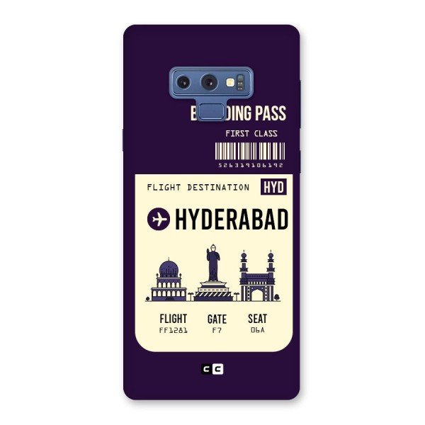 Hyderabad Boarding Pass Back Case for Galaxy Note 9