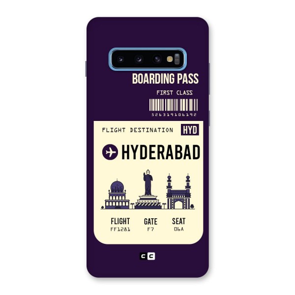 Hyderabad Boarding Pass Back Case for Galaxy S10 Plus