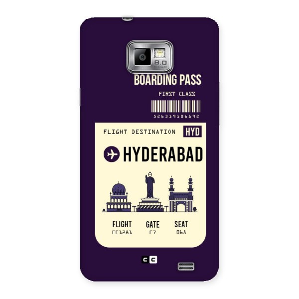 Hyderabad Boarding Pass Back Case for Galaxy S2