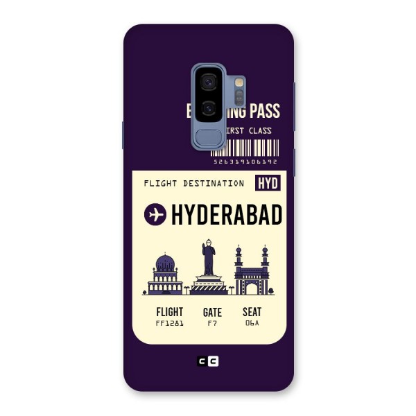 Hyderabad Boarding Pass Back Case for Galaxy S9 Plus