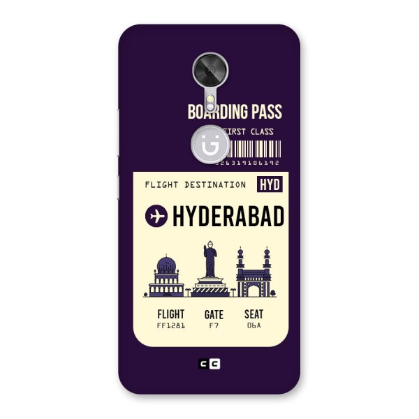 Hyderabad Boarding Pass Back Case for Gionee A1