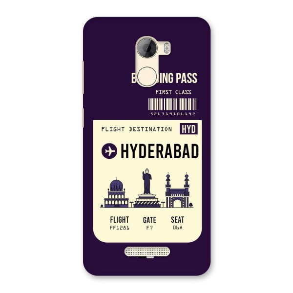 Hyderabad Boarding Pass Back Case for Gionee A1 LIte