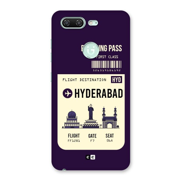 Hyderabad Boarding Pass Back Case for Gionee S10