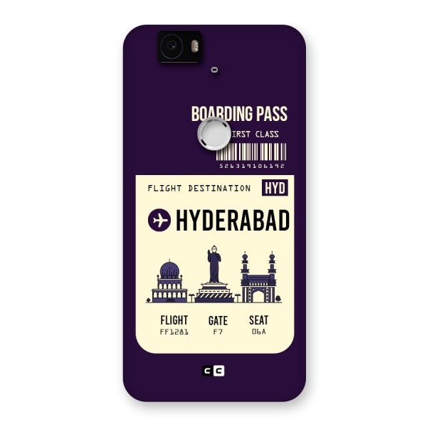Hyderabad Boarding Pass Back Case for Google Nexus-6P