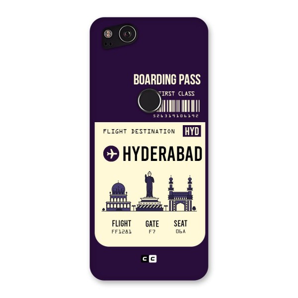 Hyderabad Boarding Pass Back Case for Google Pixel 2