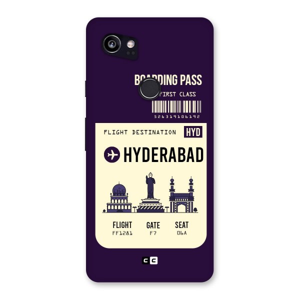 Hyderabad Boarding Pass Back Case for Google Pixel 2 XL